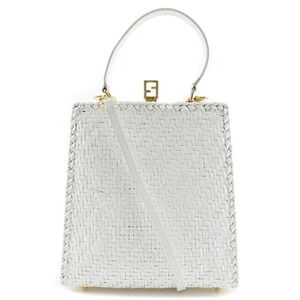 FENDI White Leather Bag